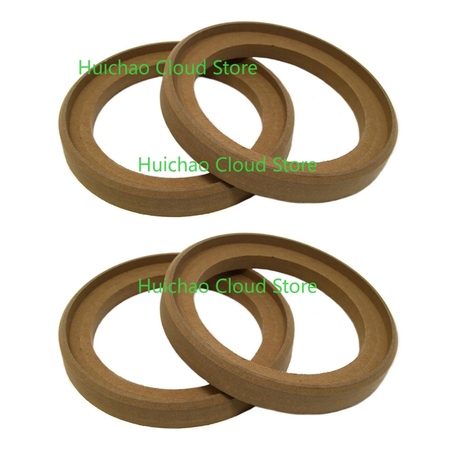 4Pcs 6.5 Inch Flush Mount MDF Car Audio Speaker Rings Spacers Adapters Speaker Mounting Spacer Car Audio Accessories