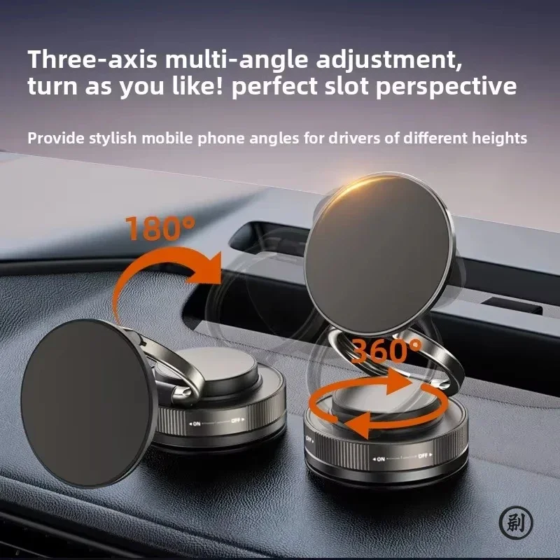 Vacuum Magnetic Phone Holder Stand, for Magsafe Suction Cup Phone MountAdjustable Swivel Lock, for Your Car/Gym/Mirror image 2