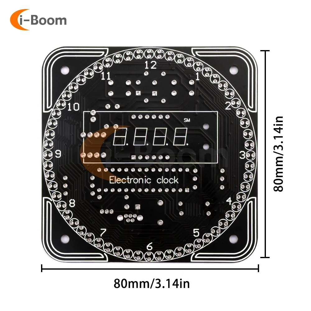 DS1302 Electronic Digital Clock DIY Kit Time Adjustable Temperature Display Alarm Clock Function With Cool LED Flowing Light