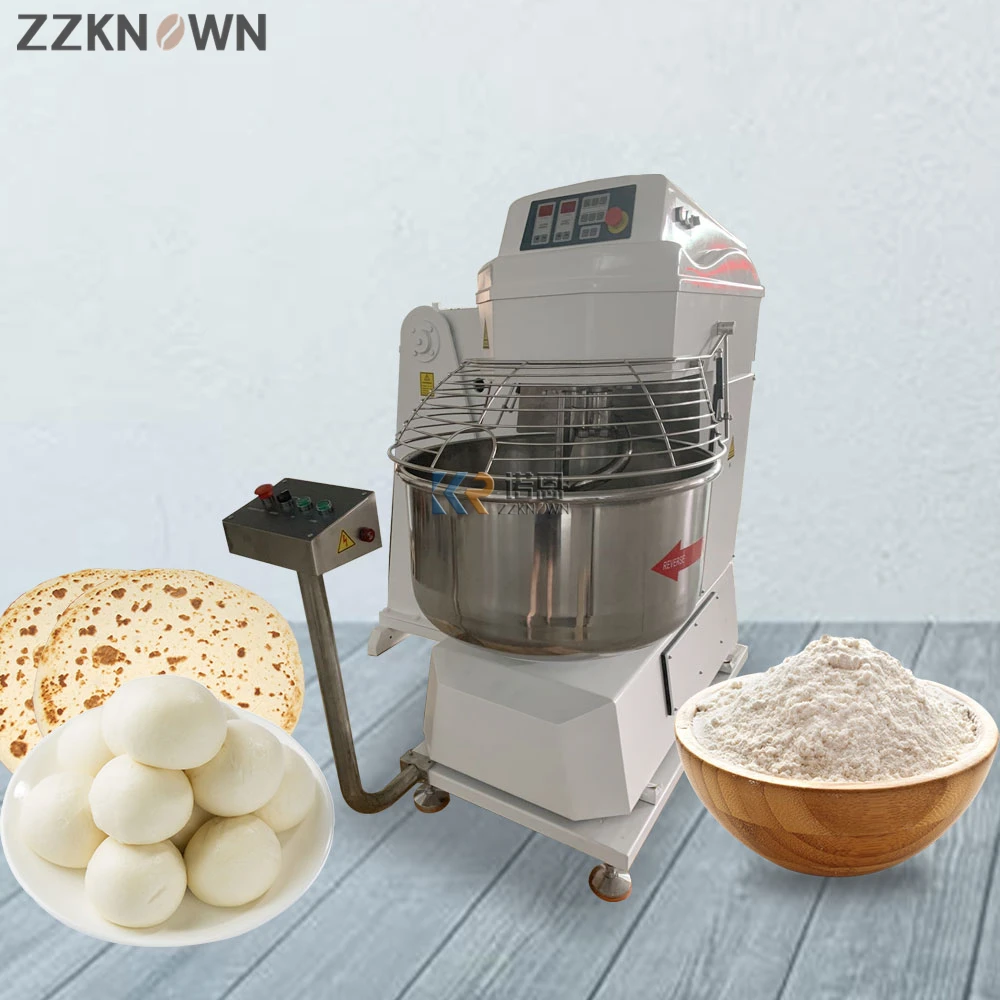 Commercial Double Action Dough Maker Machine Professional Durable Large Capacity Pizza Spiral Dough Mixer Equipment