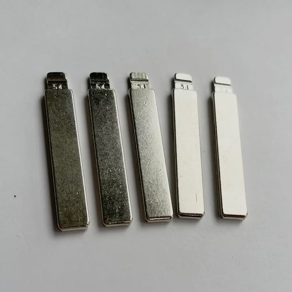 10Pcs #54 HU83 Metal Uncut Flip Folding Key Blank Replacement Key Blade Compatible With KD Xhorse VVDI Key Machine For Peugeot 3