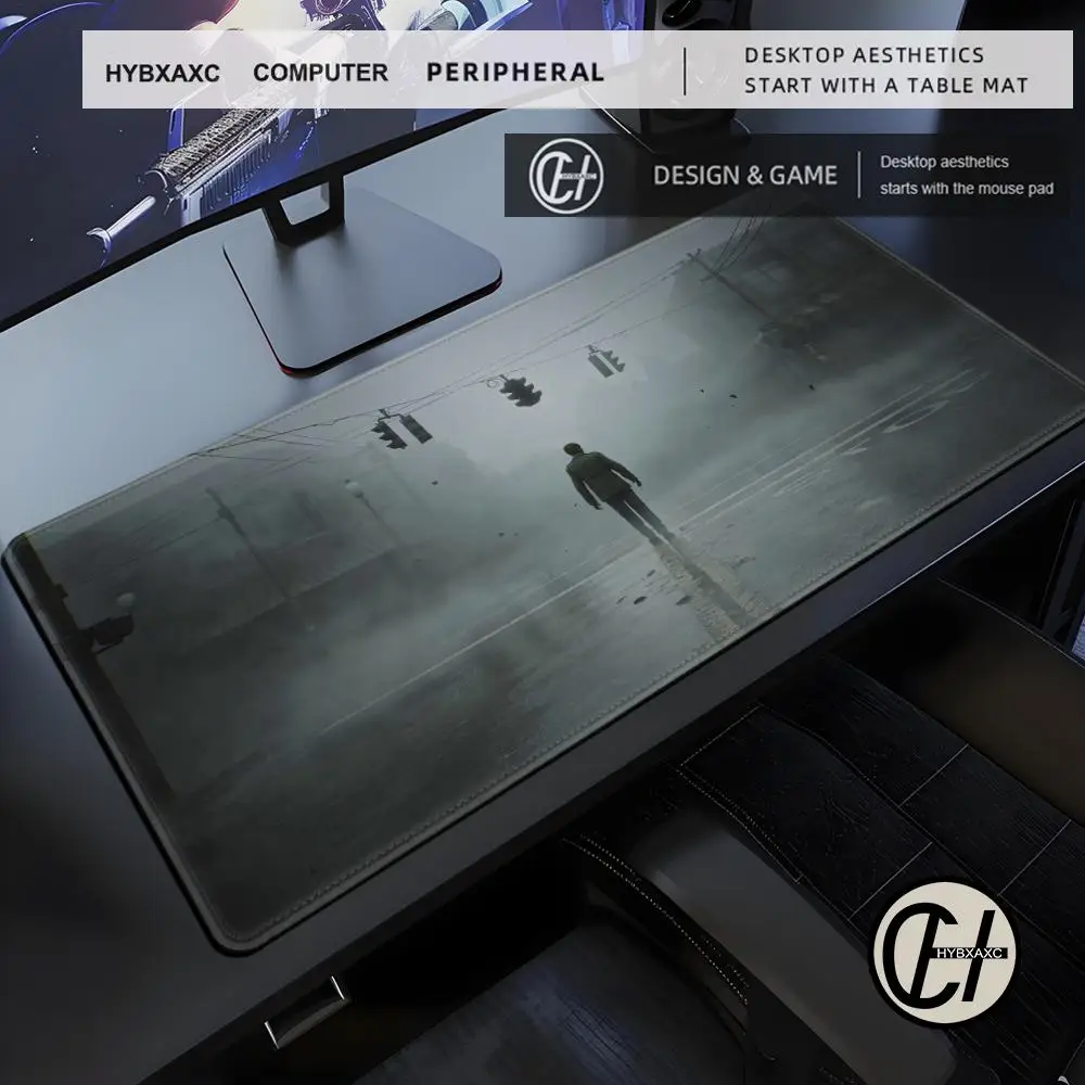 S_silent Hill 2 Mouse Pad Tapete de chão Mousepad Grande Computação de jogos Gamer PC Teclado Mouses Tapete XXL 1200x600mm mouse pad