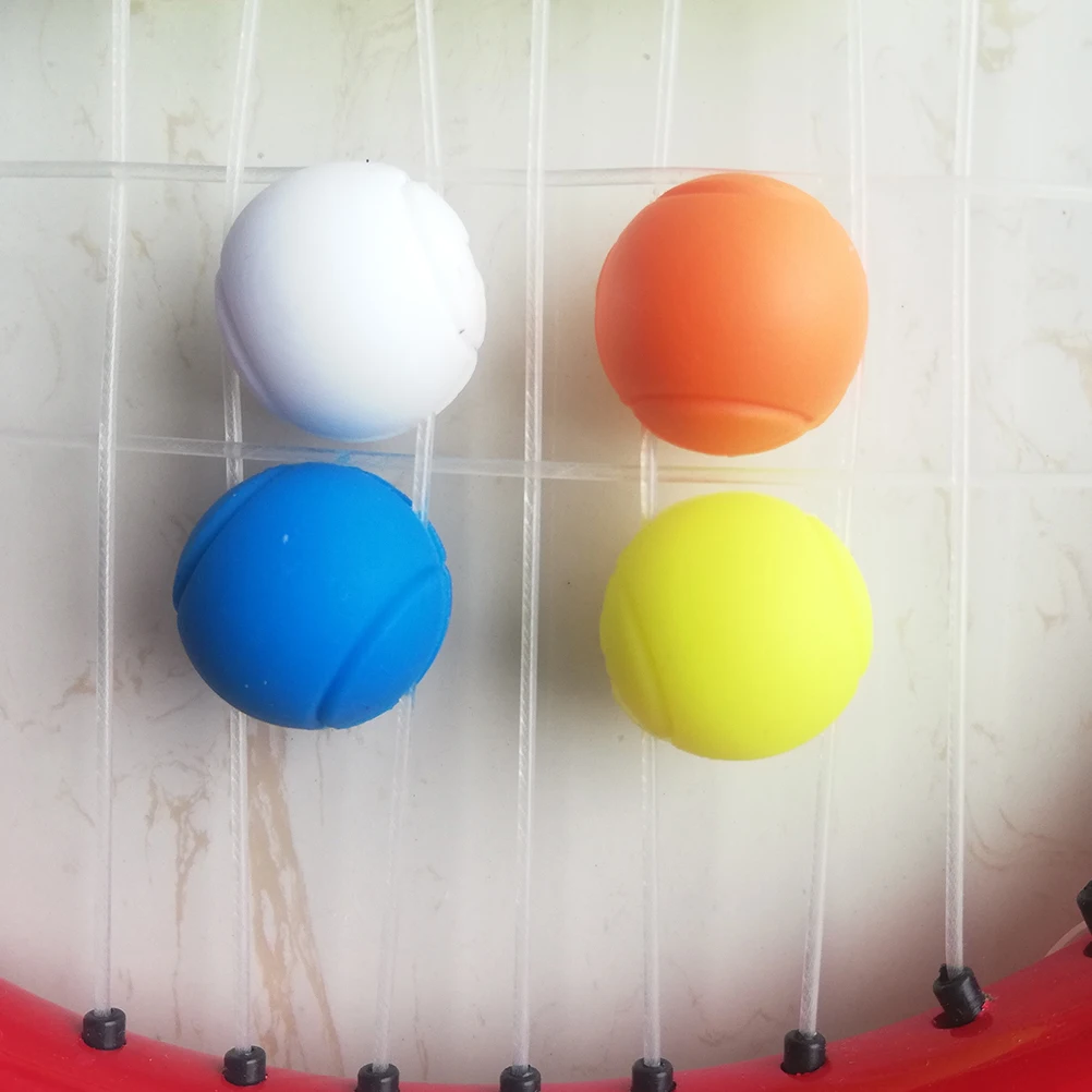 

4Pcs Tennis Racket Vibration Dampeners Silicone Absorbers Reduce Shock Enhance Comfort Sports Accessory Shocking Absorber