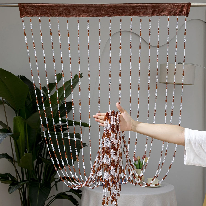 1pc Beaded String Curtain Door Partition Divider For Window Entrance Wedding Living Room Home Decor