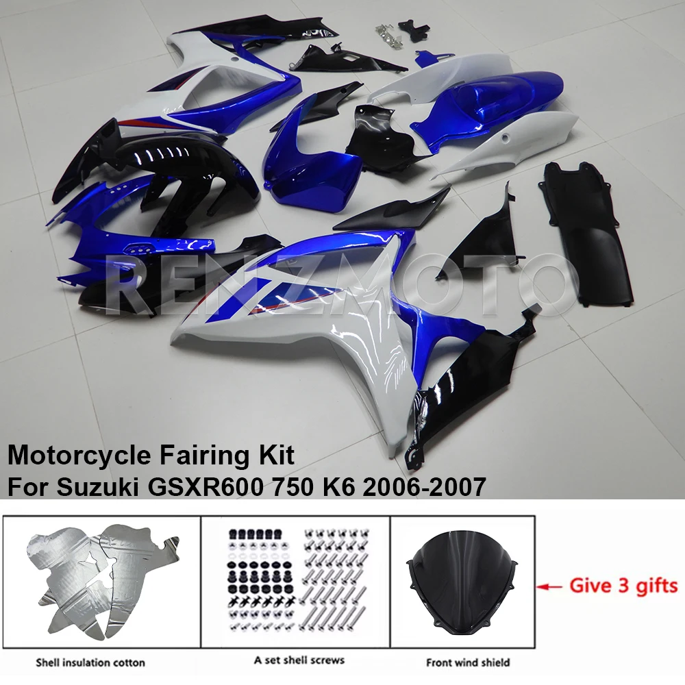 

For Suzuki GSX-R600 R750 2006 2007 K6 Motorcycle Fairing Set Body Kit Plastic Accessories Injection Bodywork S0606-116a