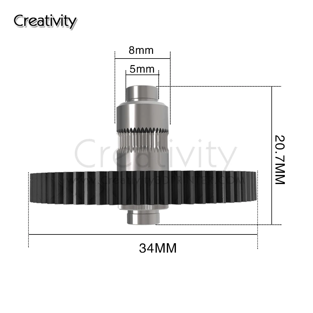 Sáng Tạo 3D Máy In Phần Titan Giàn Phơi Bánh Răng 0.5 Mô Đun 66 Răng Thép Không Gỉ Nhựa Lớn Gear Cho X1 Titan Aero giàn Phơi