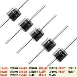 Rectifier Diode High Quality 1N4007 1N4001 1N5408 1N5819 1N5822 FR107 SR240 SR5100 RL207 UF4007 6A10 10A10 20A10