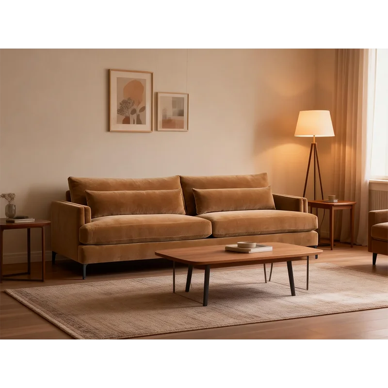 

Luxury Design Sofa Built Laid Back Lounging Soft Feather Premium Foam Sofa Sets