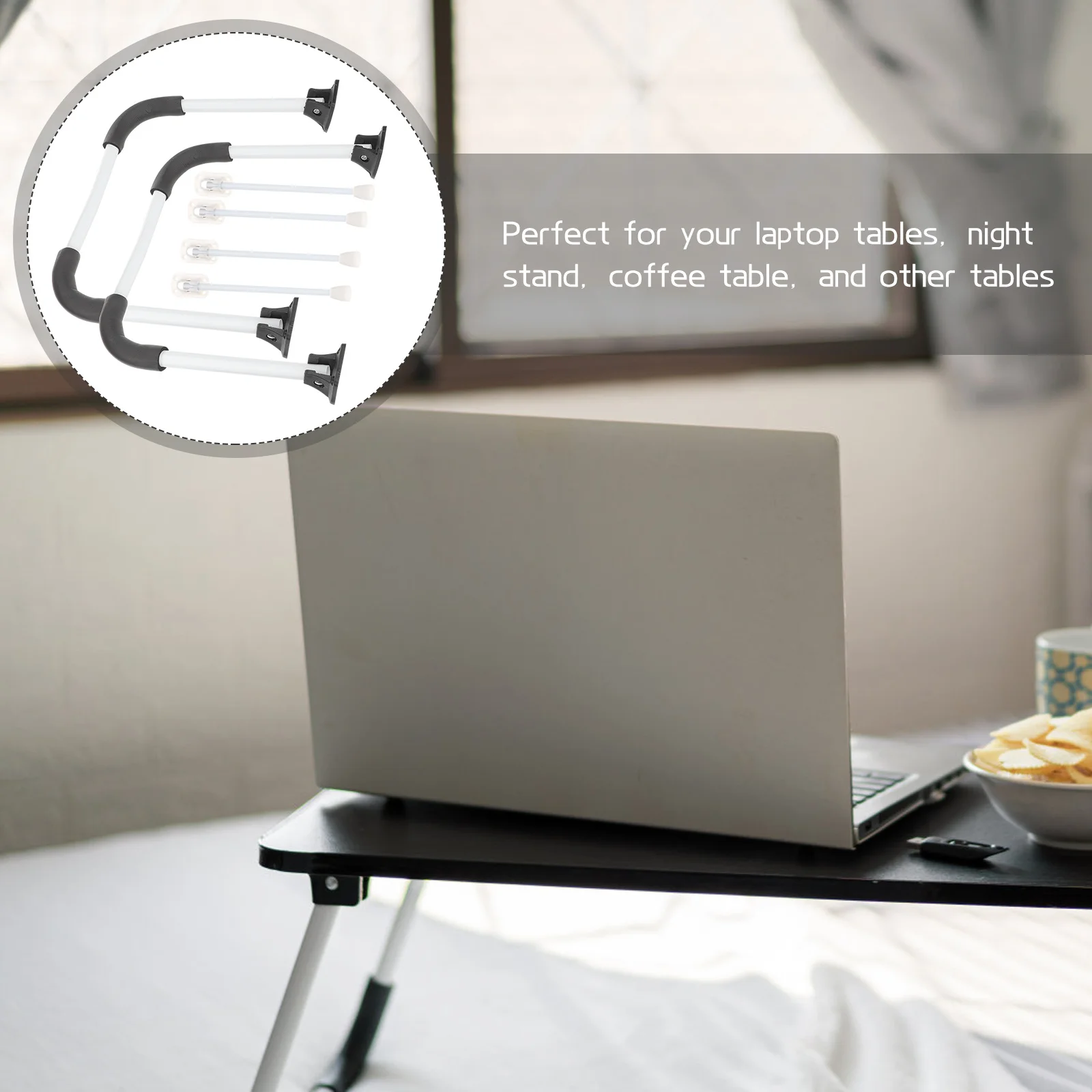 

2 set Folding Legs Foldable Metal Desk Legs For Laptop Table Diy Furniture Replacement Household Table Support