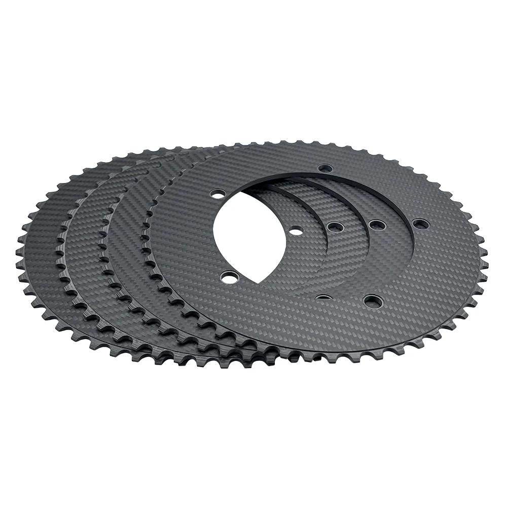 Carbon Fiber BCD144 Fixed Gear Chainwheel 49-64T
