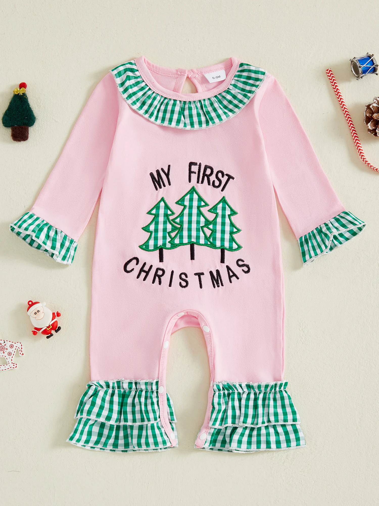 

Toddler Girl Winter with Cute Reindeer Print and Fuzzy Hooded Ears Warm Christmas Pajamas Jumpsuit for Infants