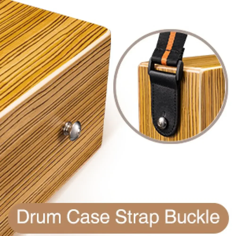 

Compact Cajon made of Thick Wood,equipped with Strap and Storage Bag featurn Guitar Steel String for Better Sound