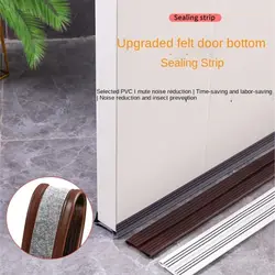 Felt Door Draft Stopper Seal Strip For Home Dustproof Soundproof Weather Stripping 93*5cm Door Bottom Guard