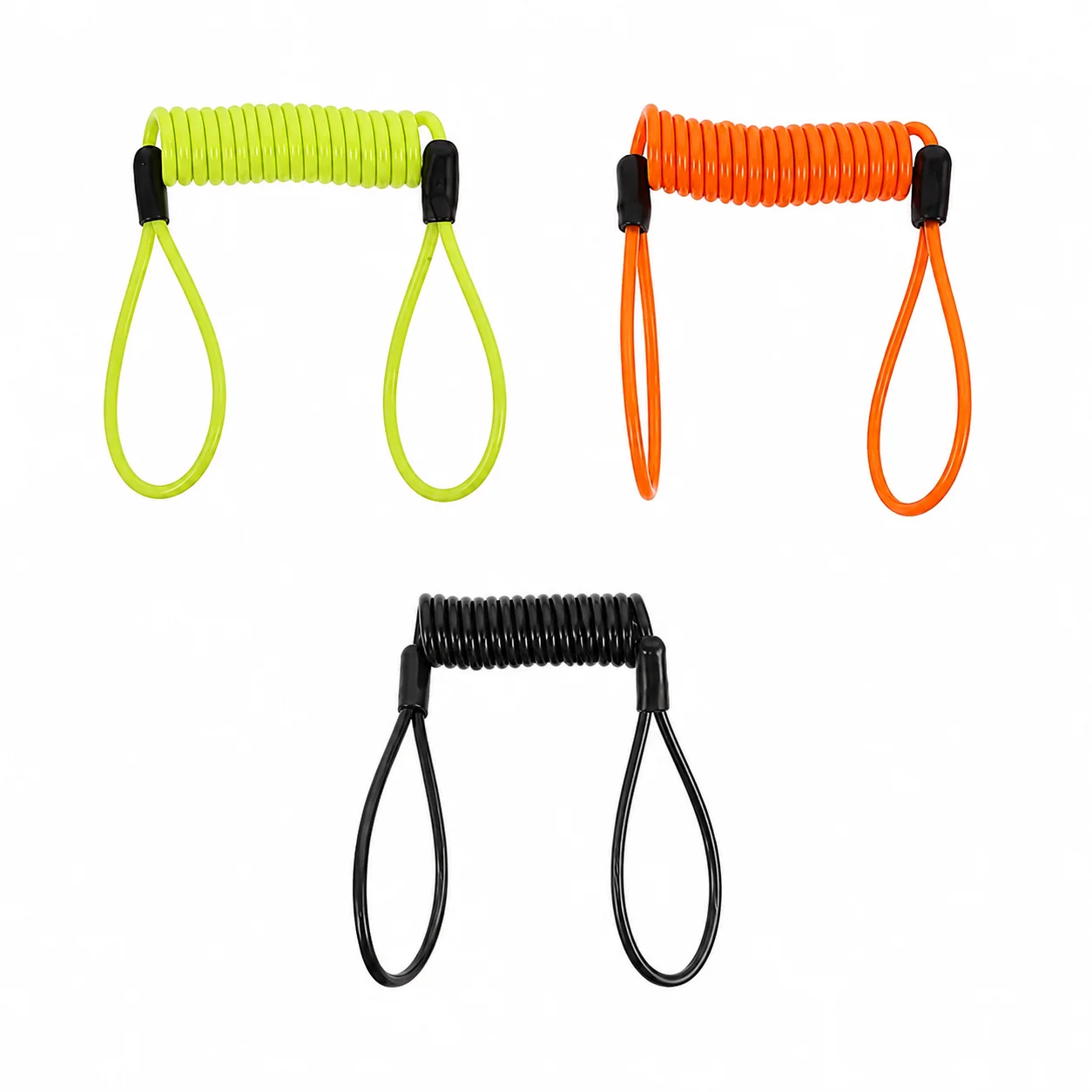 3pcs  120cm Motorcycle Bicycle Disc Brake Helmet Lock Reminder Rope Spring Rope Anti-theft Cable Alarm Lock Rope view 3