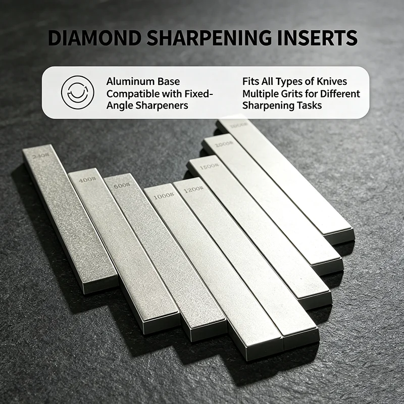 Aluminum Alloy Blank Diamond Sharpening Stones Set 9 Grits 240 To 3000 for Guided Systems Multi‑Blade Precision Sharpening Kit