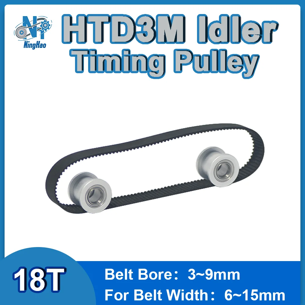 HTD 3M 18teeth Timing Pulley  Belt Width 6mm 10mm 15mm Bore 3/4/5/6/7/8/9mm 3m 18T Synchronous Wheel For 3D Printers