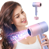 Mini Hair Dryer Blue Light Negative Ion Blow Dryer Heating And Cooling High Power Electric Dryer For Hair Household