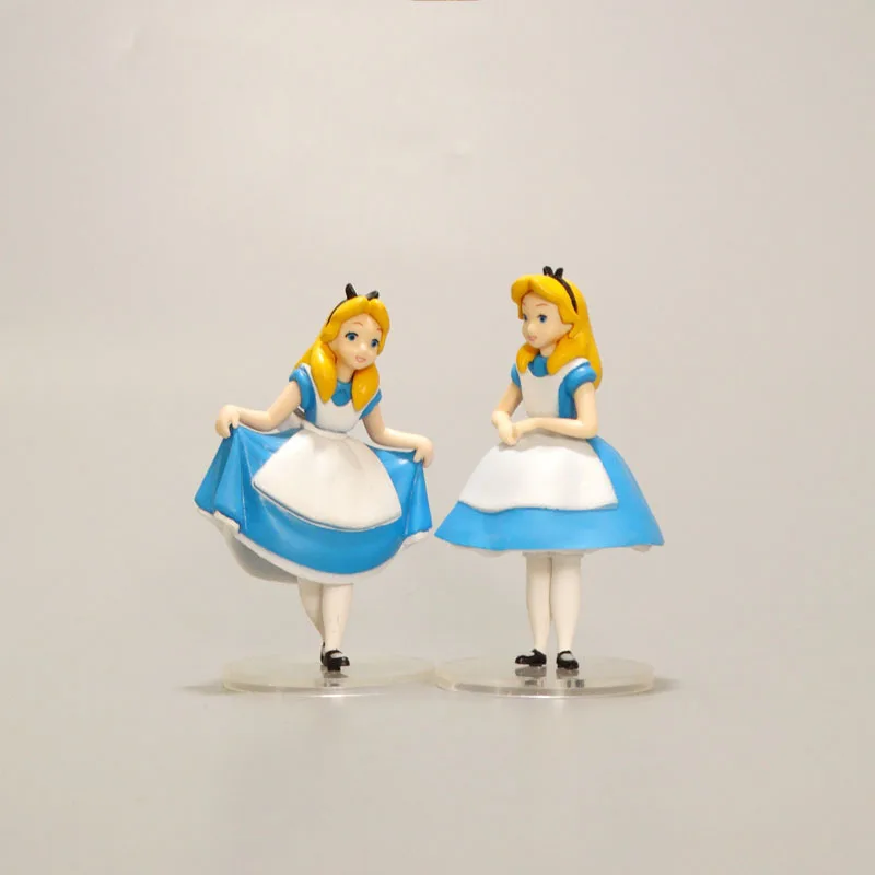 5-6cm 3pcs/Lot Disney Alice\'s Adventures in Wonderland Cheshire Alice Figure Model Toys Doll Gift For Children