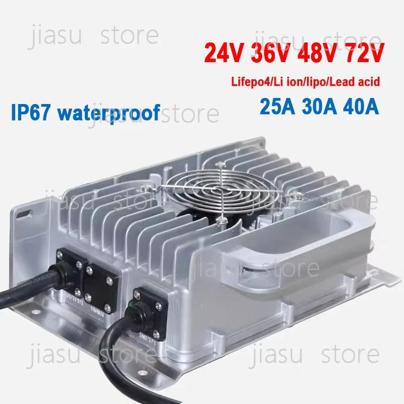 48V 35A 30A 72V 25A 60V 20A Charger for LiFePO4 Battery Li Ion 67.2V 84V 87.6V 30A 67.2V 50A 58.4V 30A 73V 58.8V IP67 Waterproof