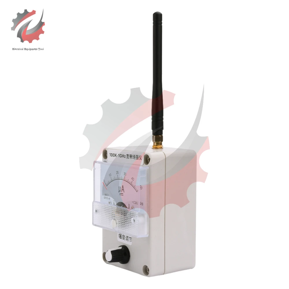 100KHz-1000MHz Dial Type Field Strength Indicator Meter RF Signal Level Meter With Antenna Suitable For Radio Antenna Radiation