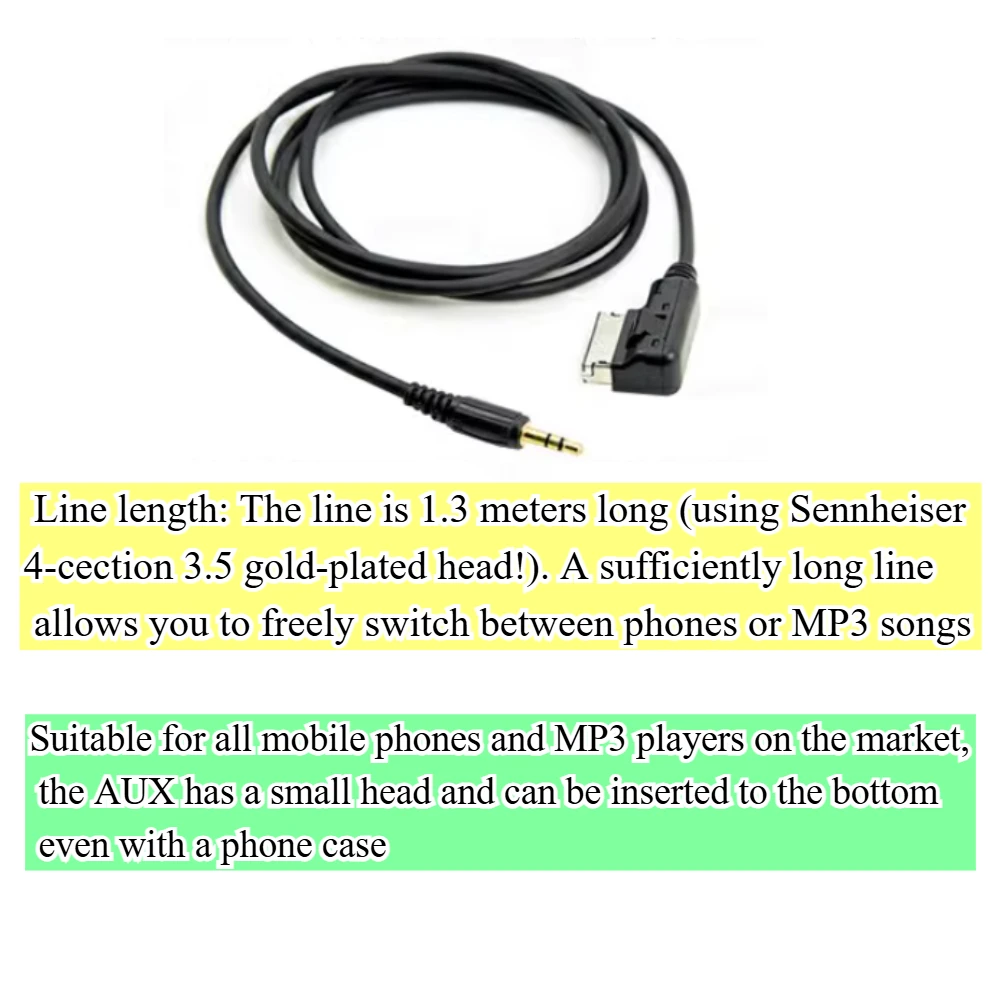 

3.5mm Male to Male AUX Audio Cable for Car Stereo System Car MP3 player