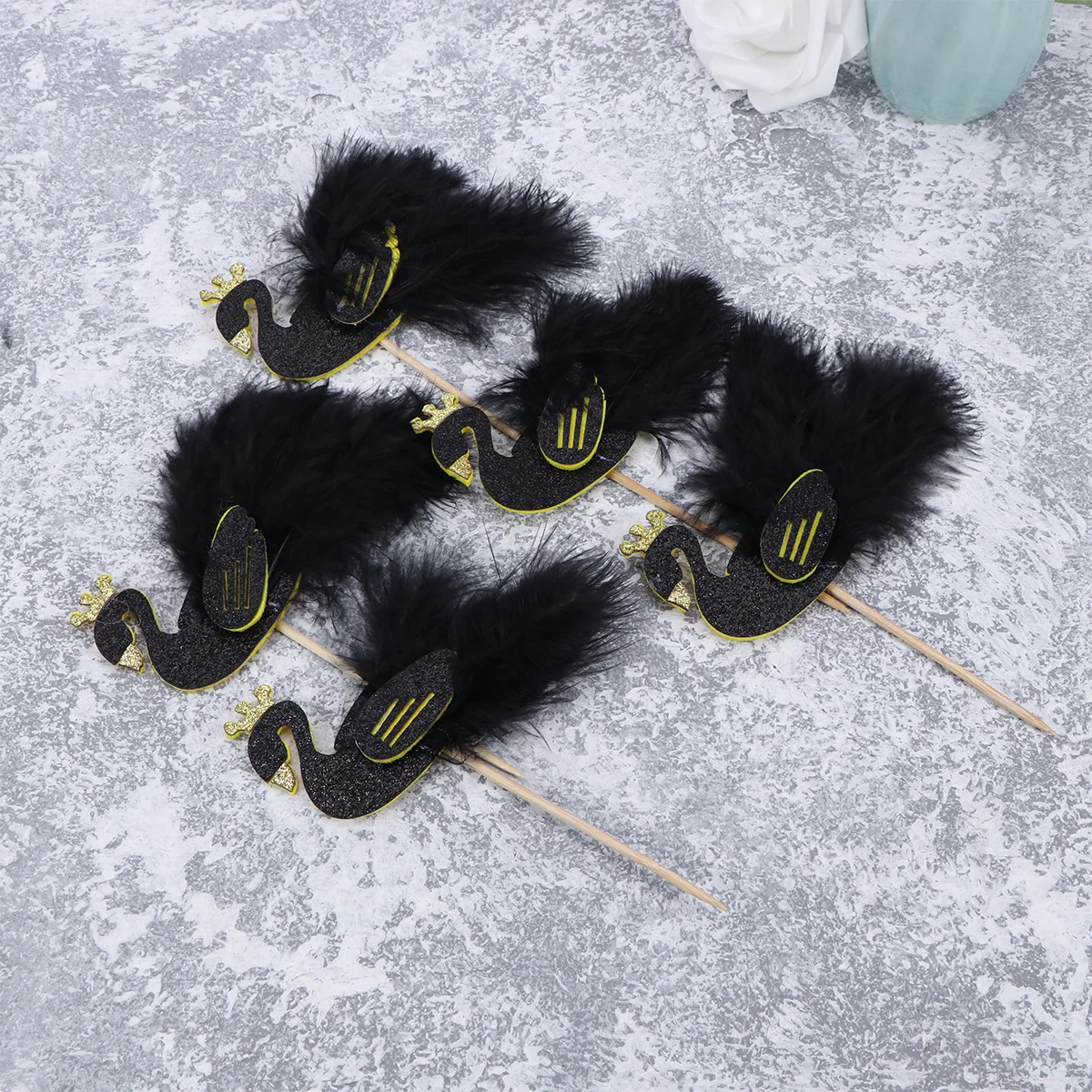

5 PCS Wing Decoration Cake Pick Party Supplies Beautiful Cupcake Topper