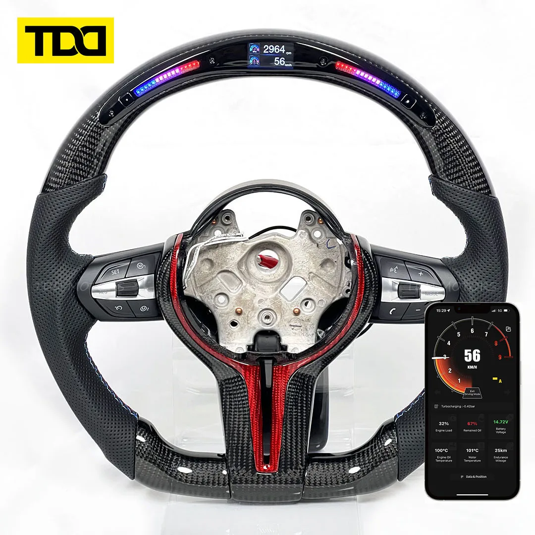 TDD Carbon Fiber Customized Smart Galaxy Pro II LED Steering Wheel for BMW F10 F20 F30 M3 F36 M4 1 series F40 E90 E91 E92 E89