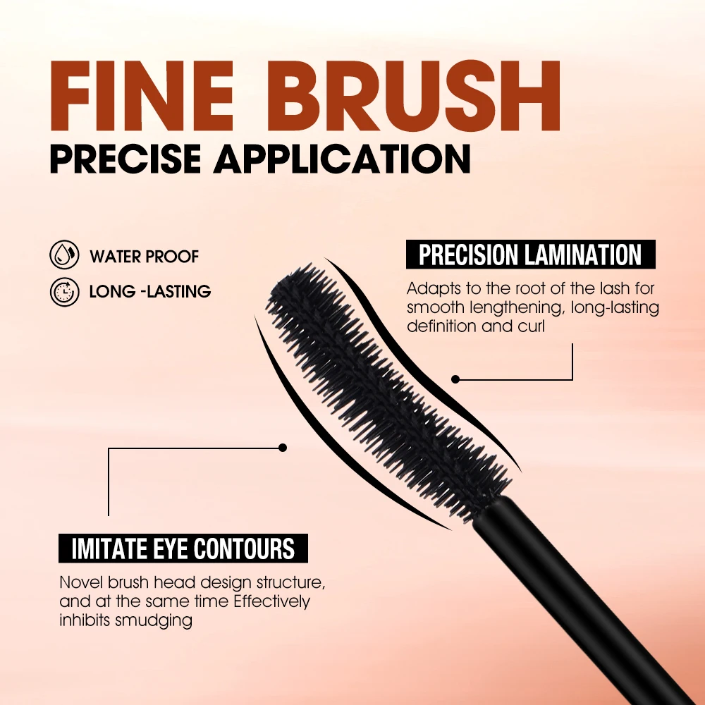 O.TWO.O 3D Mascara Waterproof Smudge Proof Lengthening Volumizing Lengthening Long Lasting Curling Black Mascara Eye Makeup