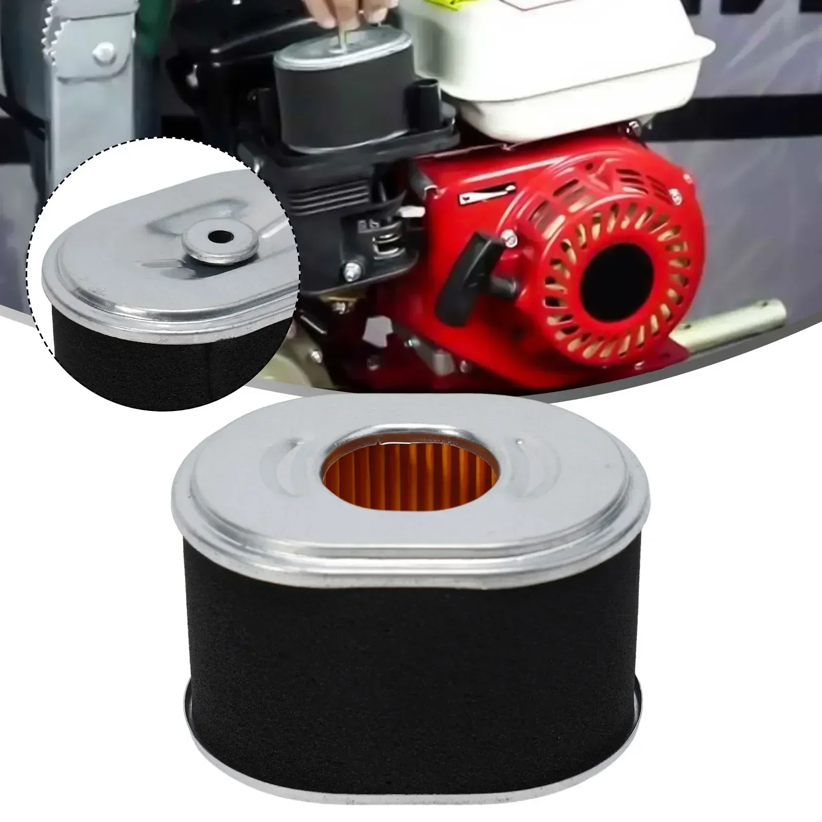 Elemento de Filtro de ar para Motor a Gasolina Ampla Aplicação Adequado para Mini Motor de Leme 168f 170f Forte Capacidade de Filtragem