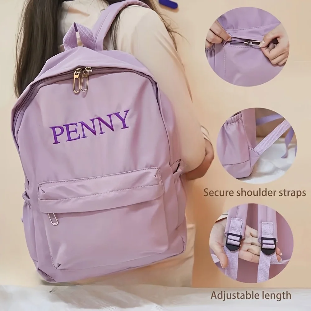 Embroidery Personalized Kids Backpack,Custom Name Kindergarten Toddler gifts, Kids School Bag, Monogram Backpacks for Girls Boys