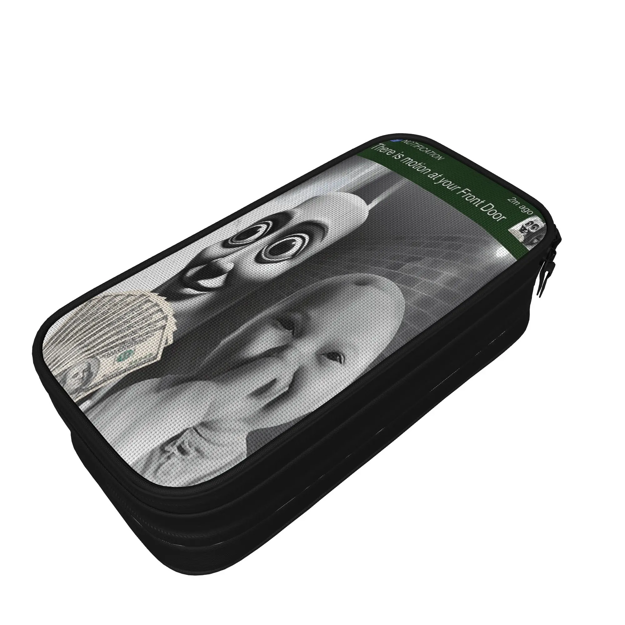 There is Motion at Your Front Door Ai Baby Tung Sahur Pencil Case University Pencil Pouch Students Canvas School Pencil Cases