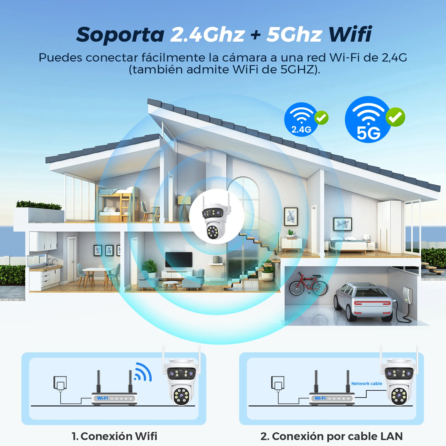 15MP 6K HD Tre lenti 3 schermi WIFI IP Camera Esterna Doppia lente 10MP 5K PTZ Telecamera Ai Auto Tracking CCTV Video Telecamera di sicurezza