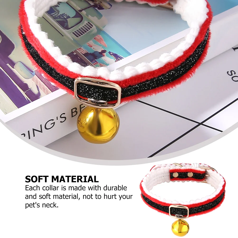 

Pet For Dog Cat Durable Bell Collar Jingle Sound Decorative Pet Supplies Christmas Collar Xmas Decor Cat Necklace