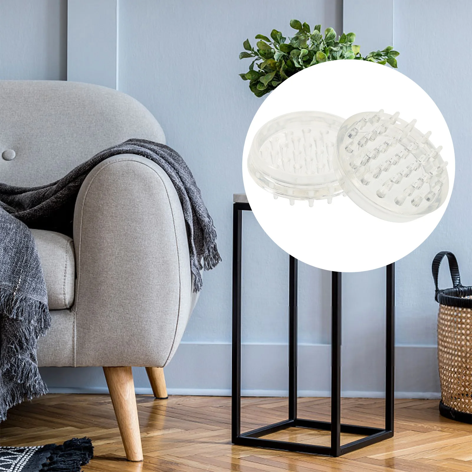 

8Pcs Furniture Leg Covers Transparent Plastic Chair Foot Protectors Hardwood Floors AntiSlip Desk Closet Sofa Bed Stoppers