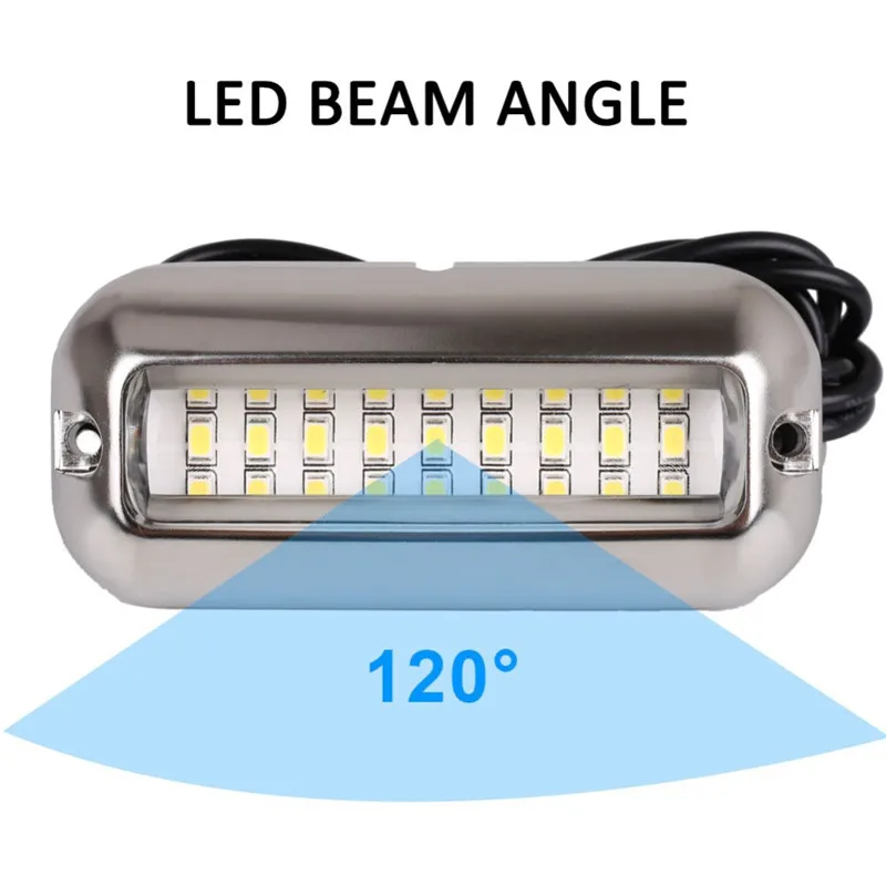 27/42 LED 12V Boat Transom Light Underwater Pontoon Marine Ship Boat Accessories Light Waterproof Marine Light IP68 For Car