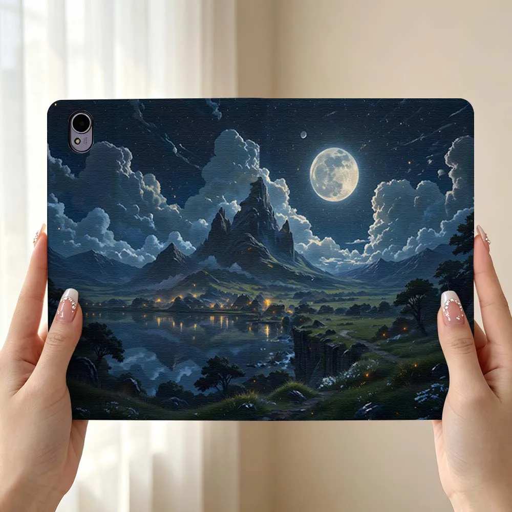 Romantic Stars Moon Pen Tray For Huawei MediaPad MatePad Honor Pro V6 9 V8 X9 X 10 13.3 12.3 11 11.5 Inch Tablet Case