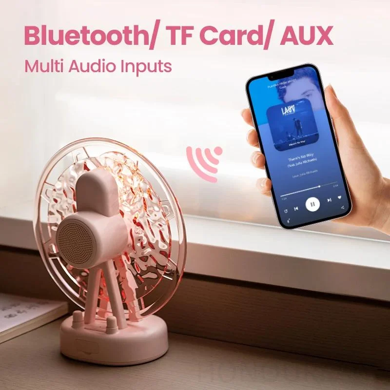 

HIFI Stereo Bluetooth5.1 Speaker Ferris Wheel Turntable BT Player RGB Projection Light Effect White Noise Sleep Aid Musicboxs