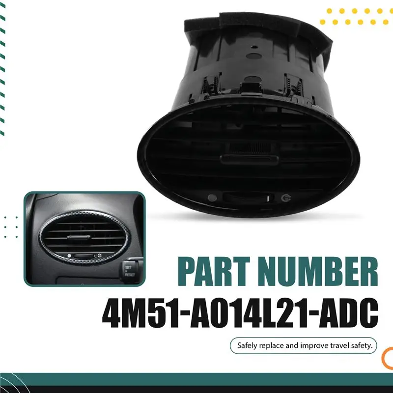 Durable-Air Vent Grille 4M51A014L21AD For Ford Focus MK2 2005-2013 4PCS Dash Air Conditioner Outlet Nozzle 4M51-A014L21-AD