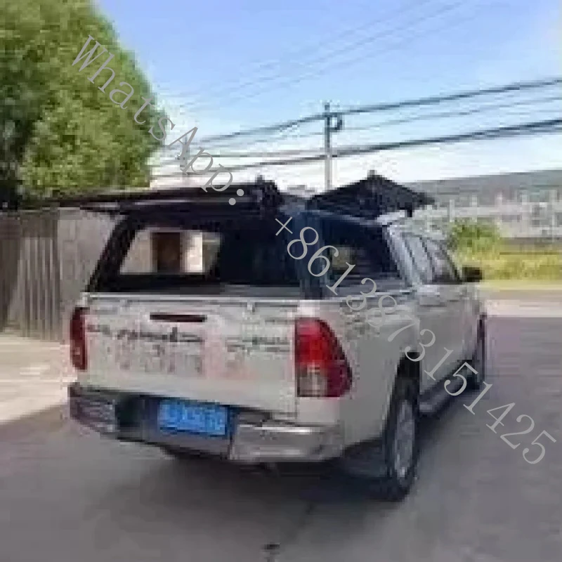 

Custom-made waterproof anti-theft roll-up tarpaulin cover pickup truck, suitable HILUX
