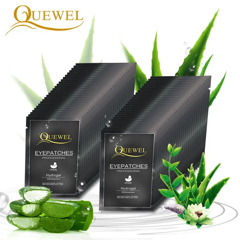 Quewel-رقع تمديد الرموش ، 50 زوجًا ، لوازم إطالة الرموش ، أدوات احترافية لتطعيم الرموش