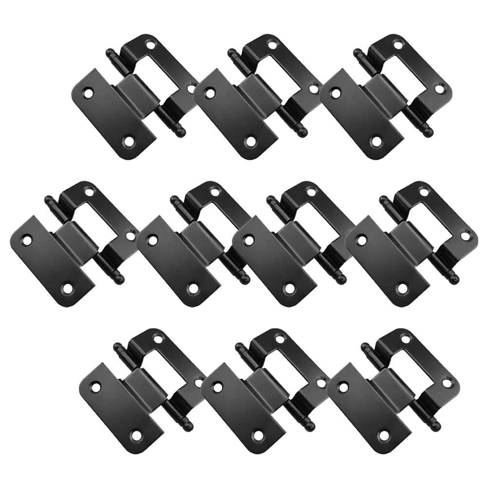 

10pcs Cabinet Hinge Metal Door Kitchen Furniture Heavy Duty Long Service Life Wear Resistant Reusable Smooth Surface High Load