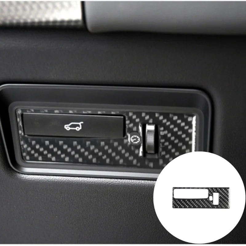 

1Pcs Carbon Fiber Sticker Car Dim Light Control Cover For Range Rover Sport 2014 2015 2016 2017 Interior Styling Accessories