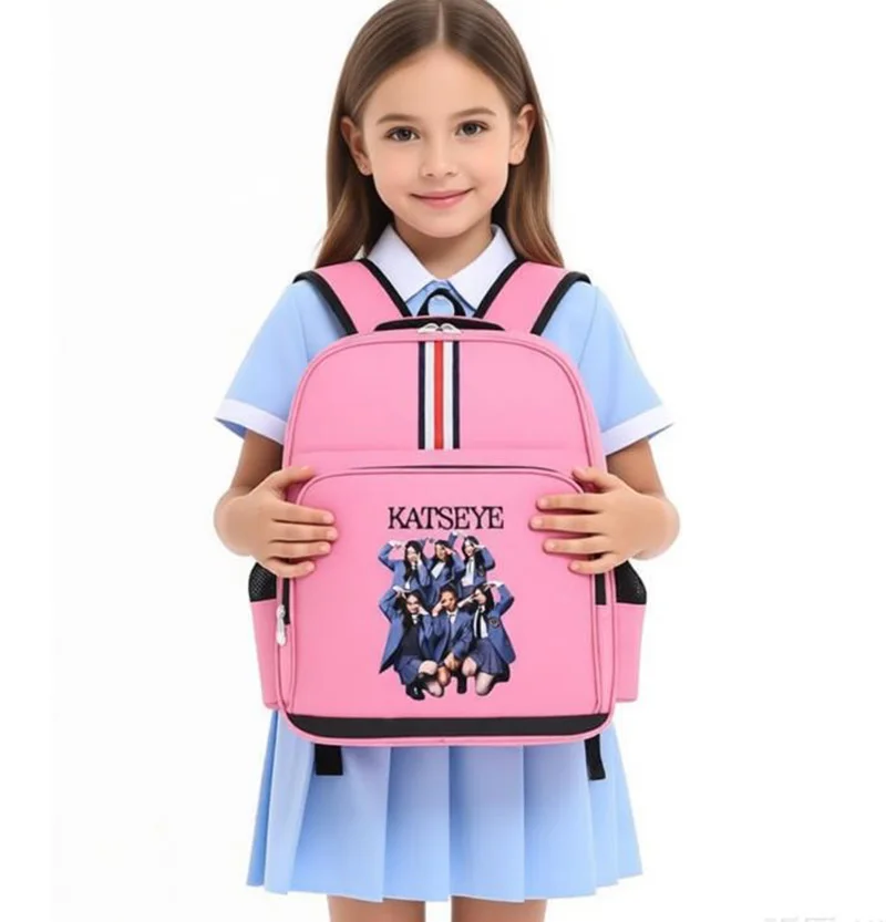 

Kpop Katseye Printed Large Child Backpack Boy Girl School Bags Fashion Kids Backpack Multi-function Durable Students Bookbags
