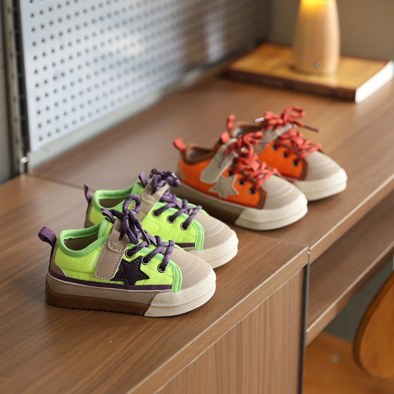 Colorful Star Sneakers Kids Fashion Sport Tennis Trainer Shoes Child Boy Girl Brand Design Slip on Casual Comfort Travel Zapatos