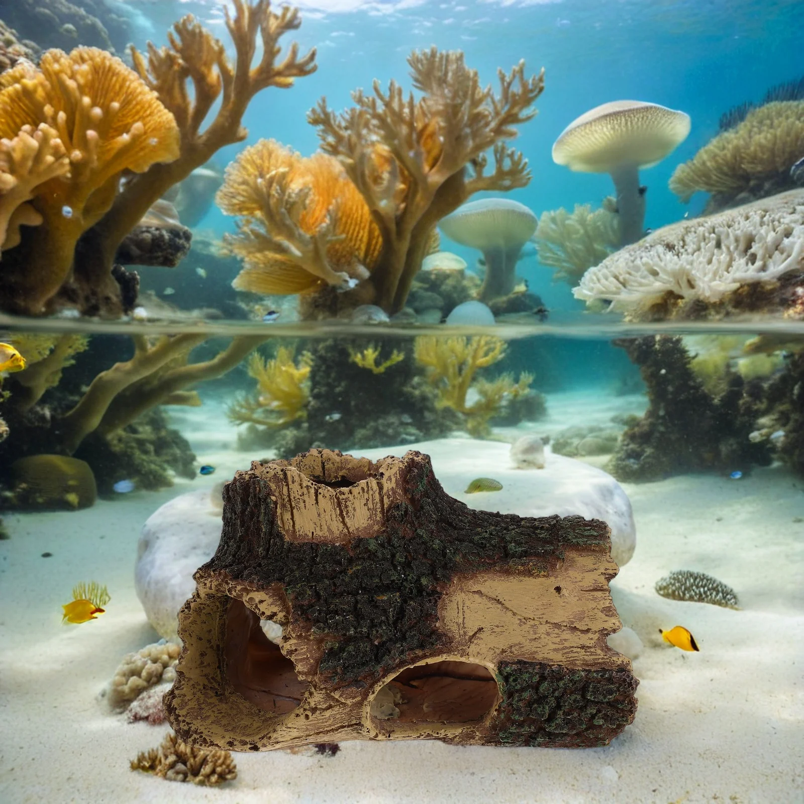

Aquarium Tree Root Decor Resin Hollow Fish Tank Hideout For Shrimp Turtle Breeding Cave Artificial Landscape Ornament