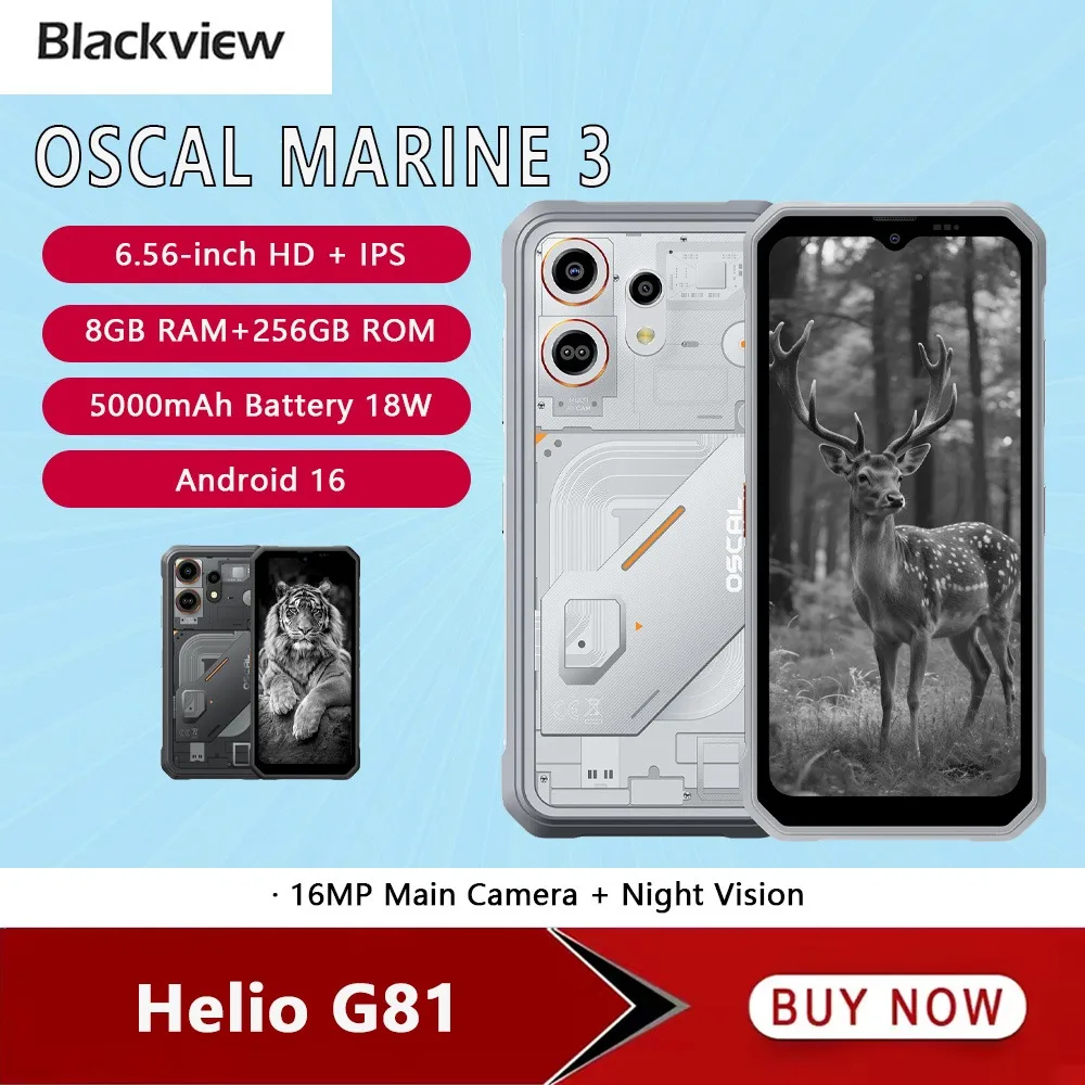 NEW Blackview OSCAL MARINE 3 Rugged Smartphone 6.56