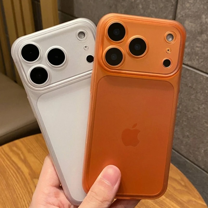 Novo caso transparente para iphone 17 pro 16 15 14 13 12 pro max chapeamento de ar quadro lente filme proteção anti-queda duro claro capa