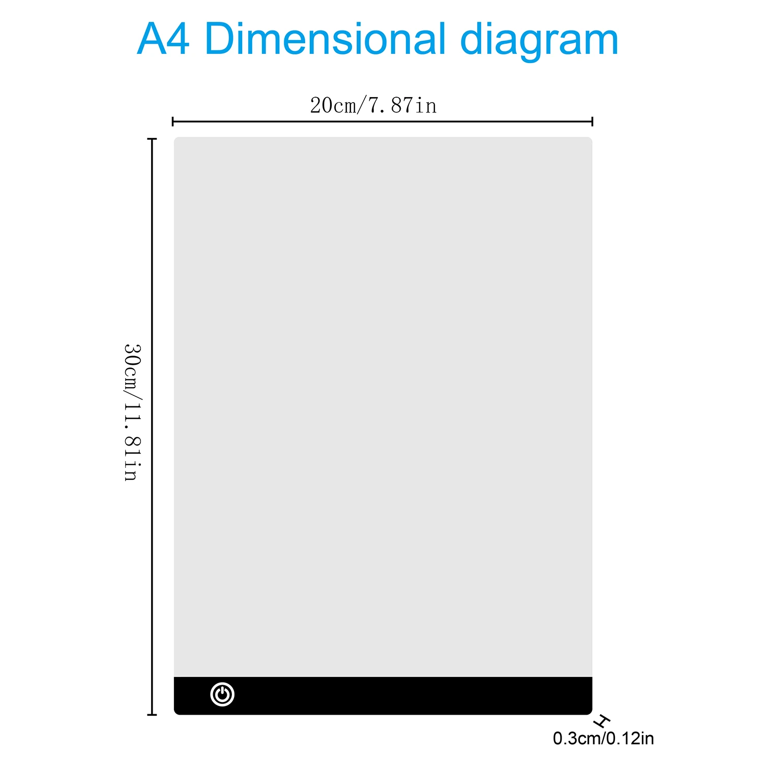 LED portable drawing light pad, sketch DIY oil color replica tracking light box, 13-inch diamond painting manual light screen