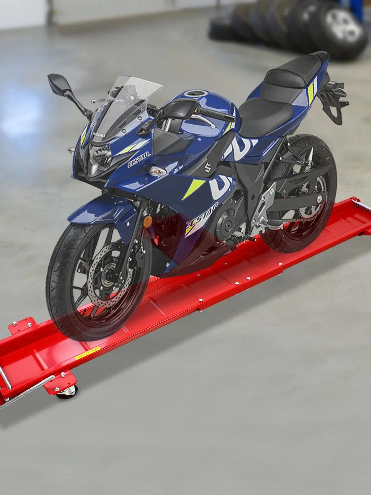 AliExpress NONE 1250LBS Capacity Motorcycle Carrier with 5 Wheels for Garages, 4S Stores, Auto Body Shops and Bike Shows