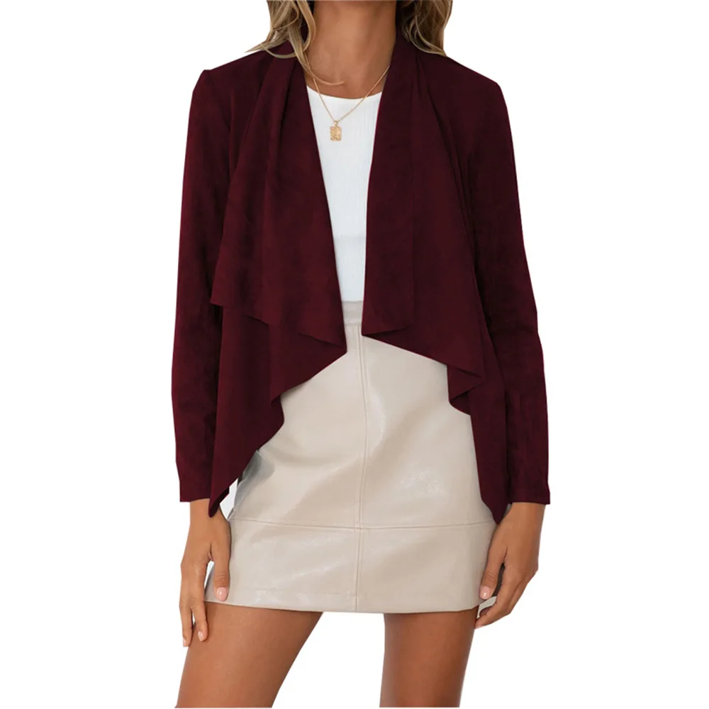 Autumn 2026 New Europe and the United States Cross-Border Women's Trade Pure Color Imitation Deerskin Velvet Coat